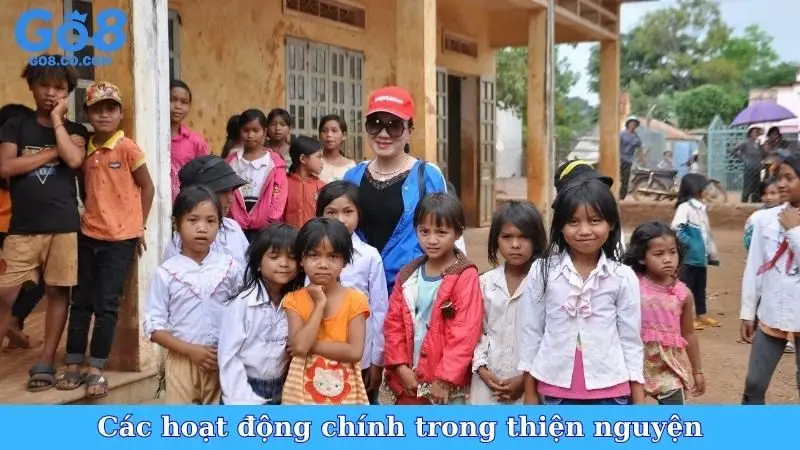 Các hoạt động chính trong thiện nguyện nâng bước tương lai GO8